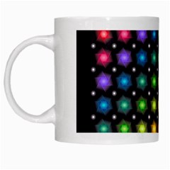 Background Colorful Geometric White Mugs by Nexatart