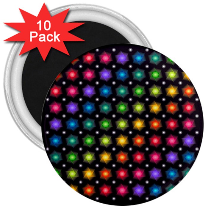 Background Colorful Geometric 3  Magnets (10 pack) 