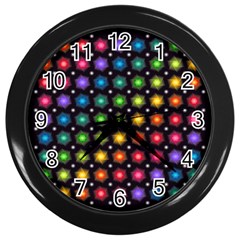 Background Colorful Geometric Wall Clocks (black)