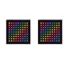 Background Colorful Geometric Cufflinks (square) by Nexatart