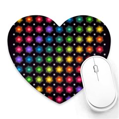 Background Colorful Geometric Heart Mousepads by Nexatart