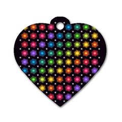 Background Colorful Geometric Dog Tag Heart (two Sides) by Nexatart