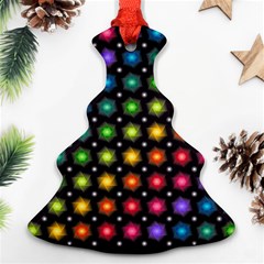 Background Colorful Geometric Christmas Tree Ornament (two Sides) by Nexatart