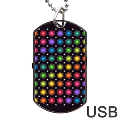 Background Colorful Geometric Dog Tag Usb Flash (two Sides) by Nexatart