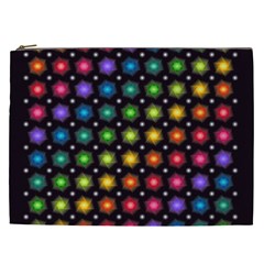 Background Colorful Geometric Cosmetic Bag (xxl)  by Nexatart