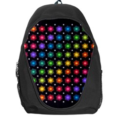 Background Colorful Geometric Backpack Bag by Nexatart