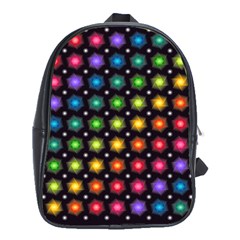 Background Colorful Geometric School Bag (xl) by Nexatart