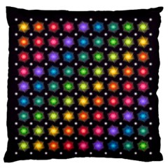 Background Colorful Geometric Large Flano Cushion Case (one Side) by Nexatart