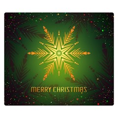 Christmas Snowflake Card E Card Double Sided Flano Blanket (small)  by Nexatart