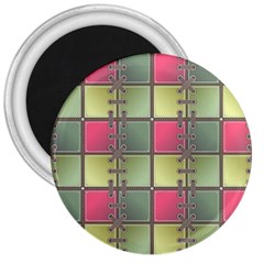 Seamless Pattern Seamless Design 3  Magnets by Nexatart