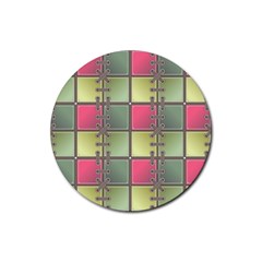 Seamless Pattern Seamless Design Rubber Coaster (round)  by Nexatart