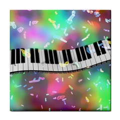 Piano Keys Music Colorful 3d Tile Coasters by Nexatart