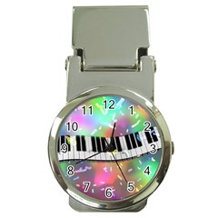 Piano Keys Music Colorful 3d Money Clip Watches by Nexatart