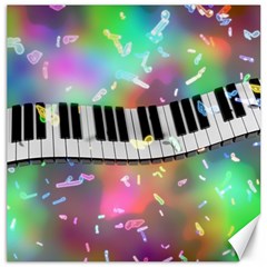 Piano Keys Music Colorful 3d Canvas 12  X 12   by Nexatart