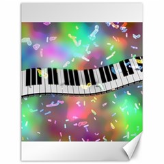 Piano Keys Music Colorful 3d Canvas 12  X 16   by Nexatart