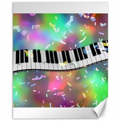 Piano Keys Music Colorful 3d Canvas 16  X 20   by Nexatart