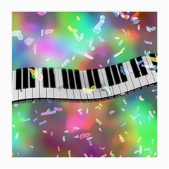 Piano Keys Music Colorful 3d Medium Glasses Cloth (2-side) by Nexatart