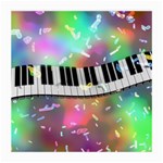 Piano Keys Music Colorful 3d Medium Glasses Cloth (2-Side) Back