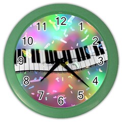 Piano Keys Music Colorful 3d Color Wall Clocks by Nexatart