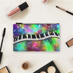 Piano Keys Music Colorful 3d Cosmetic Bag (small)  by Nexatart