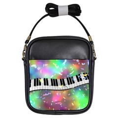 Piano Keys Music Colorful 3d Girls Sling Bags by Nexatart