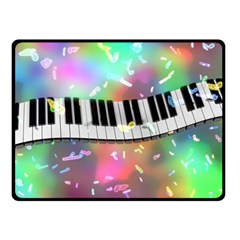 Piano Keys Music Colorful 3d Fleece Blanket (small) by Nexatart