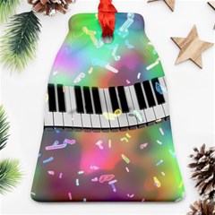 Piano Keys Music Colorful 3d Ornament (bell) by Nexatart