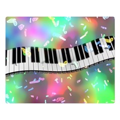 Piano Keys Music Colorful 3d Double Sided Flano Blanket (large)  by Nexatart