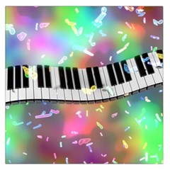 Piano Keys Music Colorful 3d Large Satin Scarf (square) by Nexatart