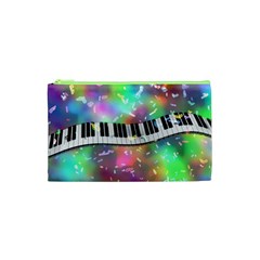 Piano Keys Music Colorful 3d Cosmetic Bag (xs) by Nexatart