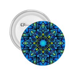 Mandala Blue Abstract Circle 2 25  Buttons by Nexatart