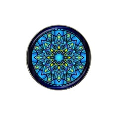 Mandala Blue Abstract Circle Hat Clip Ball Marker (4 Pack)