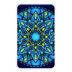 Mandala Blue Abstract Circle Memory Card Reader by Nexatart