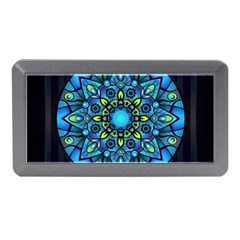 Mandala Blue Abstract Circle Memory Card Reader (mini) by Nexatart