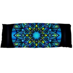 Mandala Blue Abstract Circle Body Pillow Case (dakimakura) by Nexatart