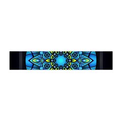 Mandala Blue Abstract Circle Flano Scarf (mini) by Nexatart