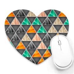 Abstract Geometric Triangle Shape Heart Mousepads by Nexatart