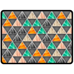 Abstract Geometric Triangle Shape Fleece Blanket (large)  by Nexatart