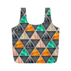 Abstract Geometric Triangle Shape Full Print Recycle Bags (m)  by Nexatart