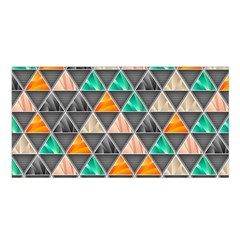 Abstract Geometric Triangle Shape Satin Shawl by Nexatart