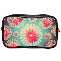 Background Floral Flower Texture Toiletries Bags 2-side by Nexatart