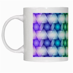 Background Colorful Geometric White Mugs by Nexatart