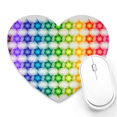 Background Colorful Geometric Heart Mousepads by Nexatart