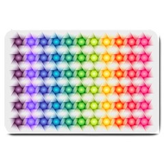 Background Colorful Geometric Large Doormat  by Nexatart