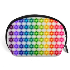 Background Colorful Geometric Accessory Pouches (large)  by Nexatart