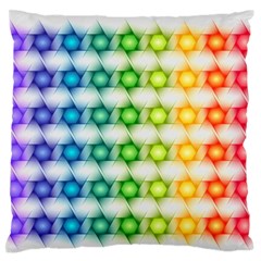 Background Colorful Geometric Large Flano Cushion Case (one Side) by Nexatart