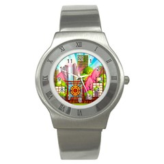 Zen Garden Japanese Nature Garden Stainless Steel Watch by Nexatart