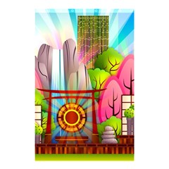 Zen Garden Japanese Nature Garden Shower Curtain 48  X 72  (small)  by Nexatart