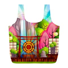 Zen Garden Japanese Nature Garden Full Print Recycle Bags (l) 