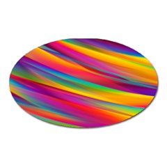 Colorful Background Oval Magnet by Nexatart